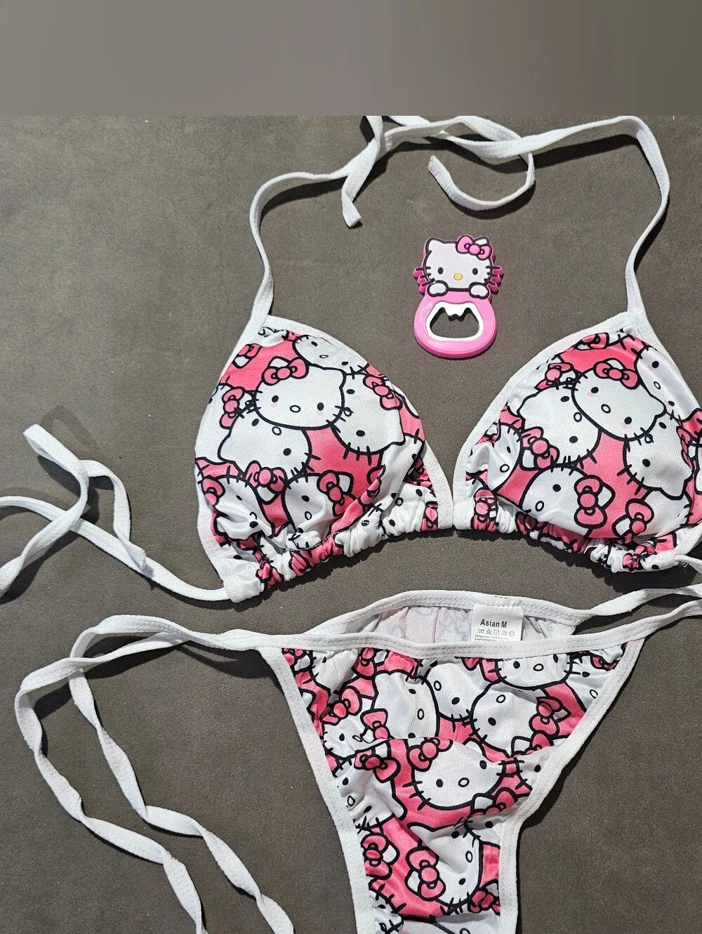 HK Women's & Teens Bikini Set with Bottle Openers and Plastic Pouch - Medium